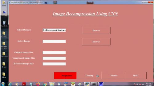 Image compression and restore using CNN algorithm