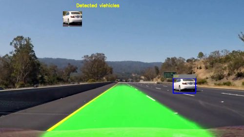 Lane detection using CNN algorithm with Vehicle detection