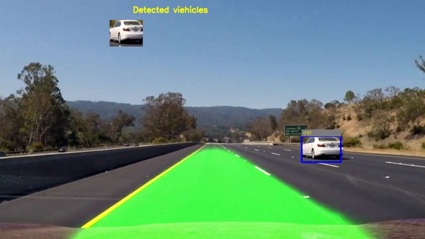Lane detection using CNN algorithm with Vehicle detection