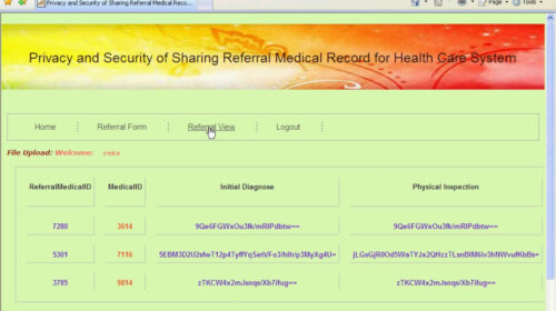 Privacy and Security of Sharing Referral Medical Record for Health Care System